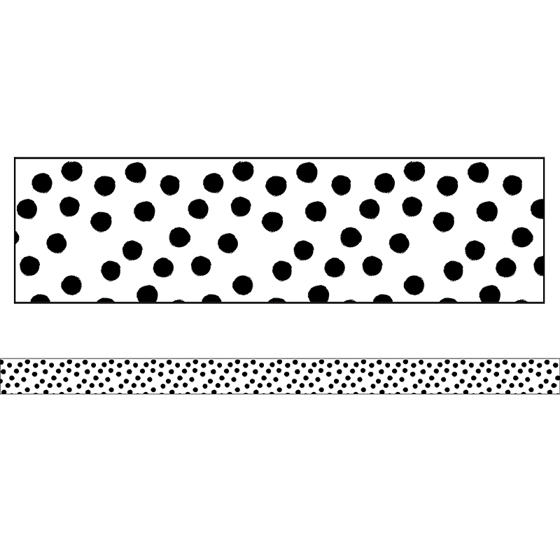Stars Painted Dots Straight Borders