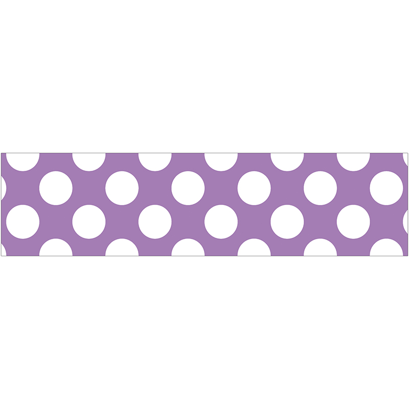 Purple Polka Dot Straight Borders