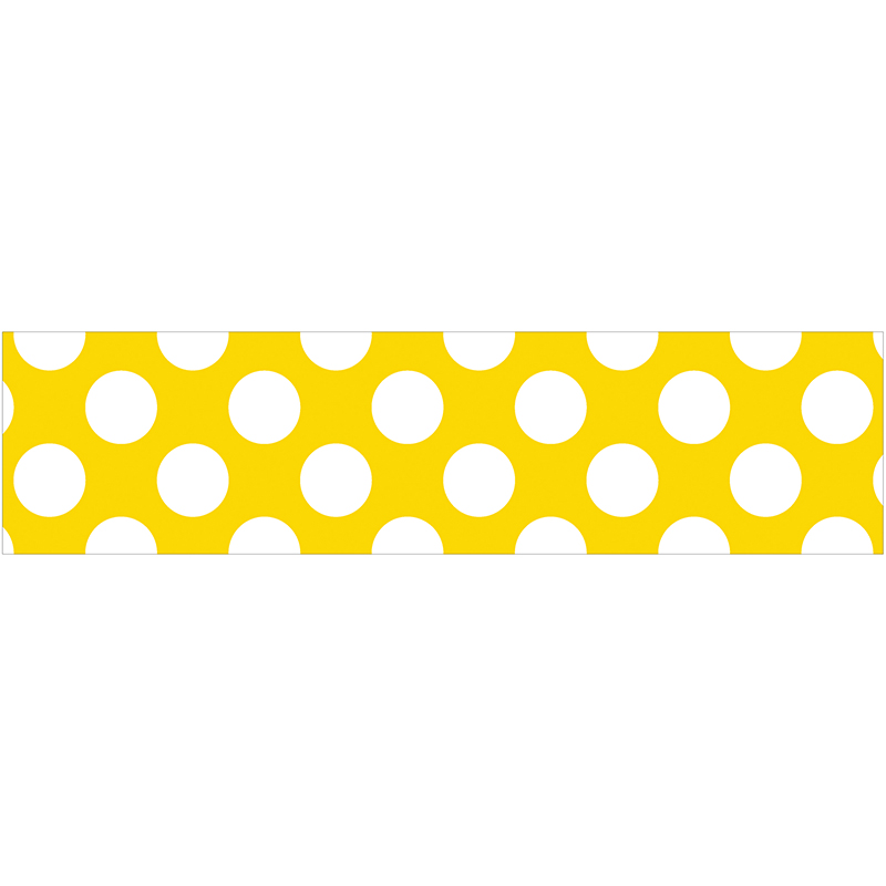 Yellow W Polka Dot Straight Borders