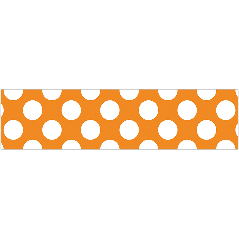 Orange W Polka Dot Straight Borders