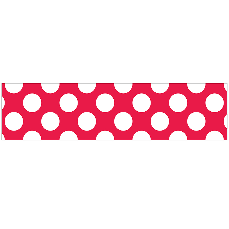 Red With Polka Dot Straight Borders