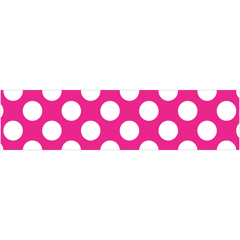Hot Pink W Polka Dot Str Borders