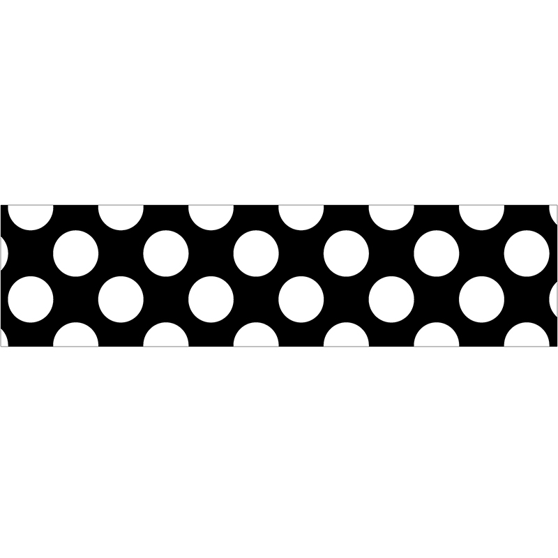 Black W Polka Dot Straight Borders