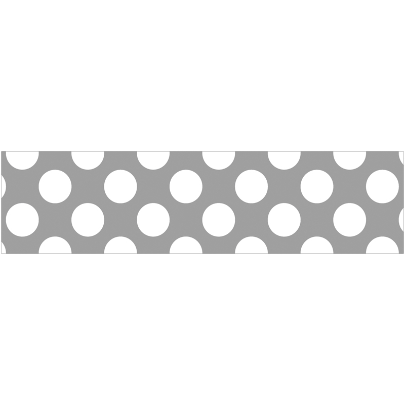 Gray W Polka Dots Straight Borders