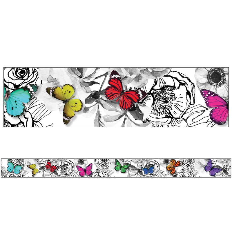 Butterflies Straight Borders