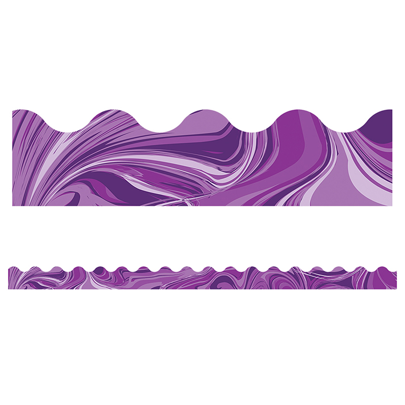 Purple Marble Scalloped Borders