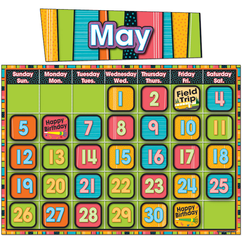 Stylin Stripes Calendar Bb Set