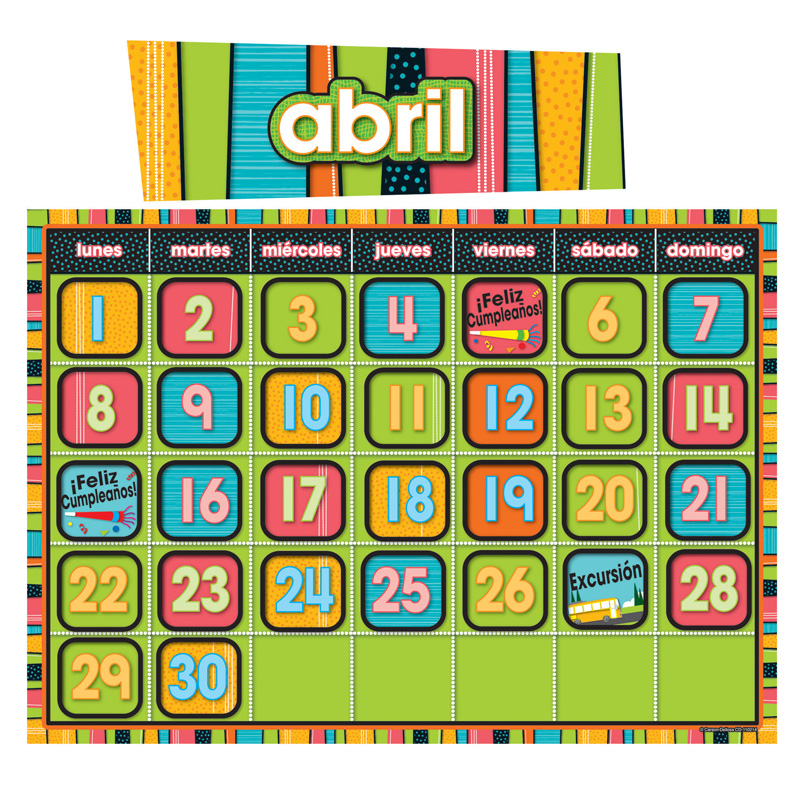 Stylin Stripes Spanish Calendar