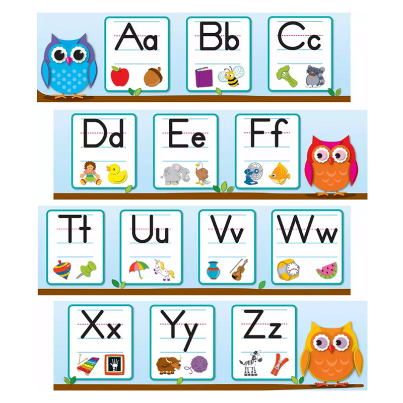Colorful Owls Alphabet Grades