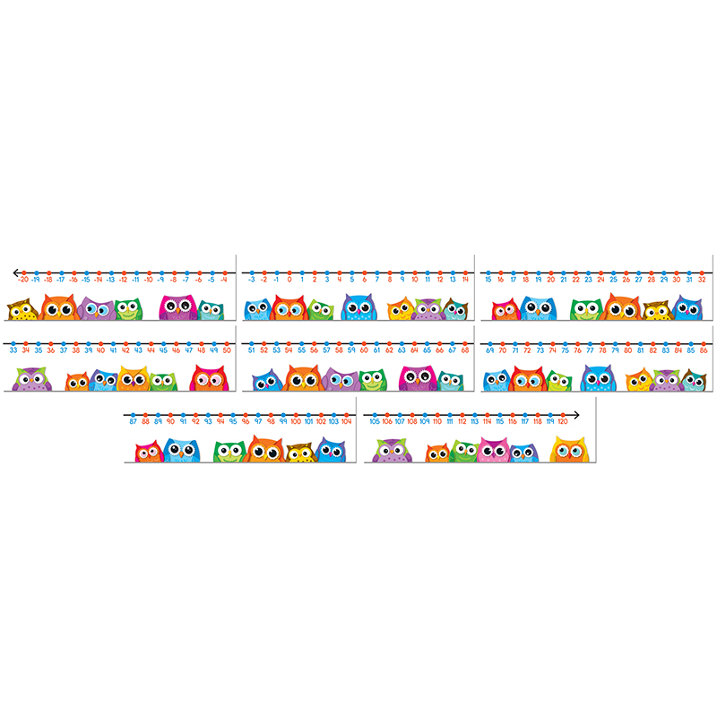 Colorful Owls Number Line