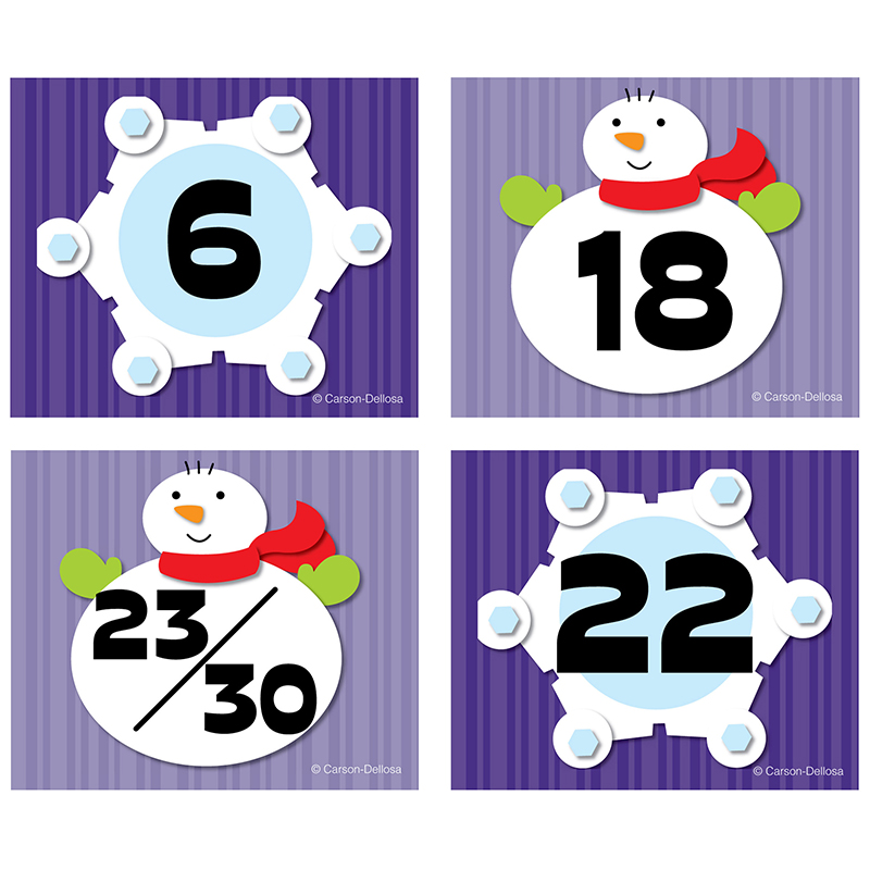 (6 Pk) Snowflake Snowman Calendar