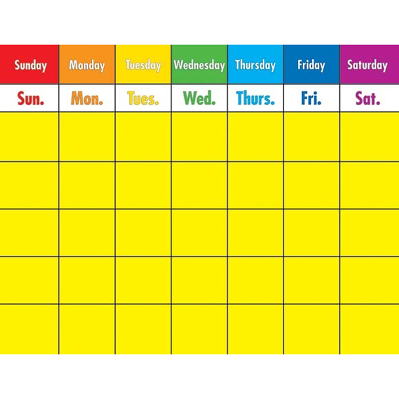 (6 Ea) Colorful Calendar Laminated