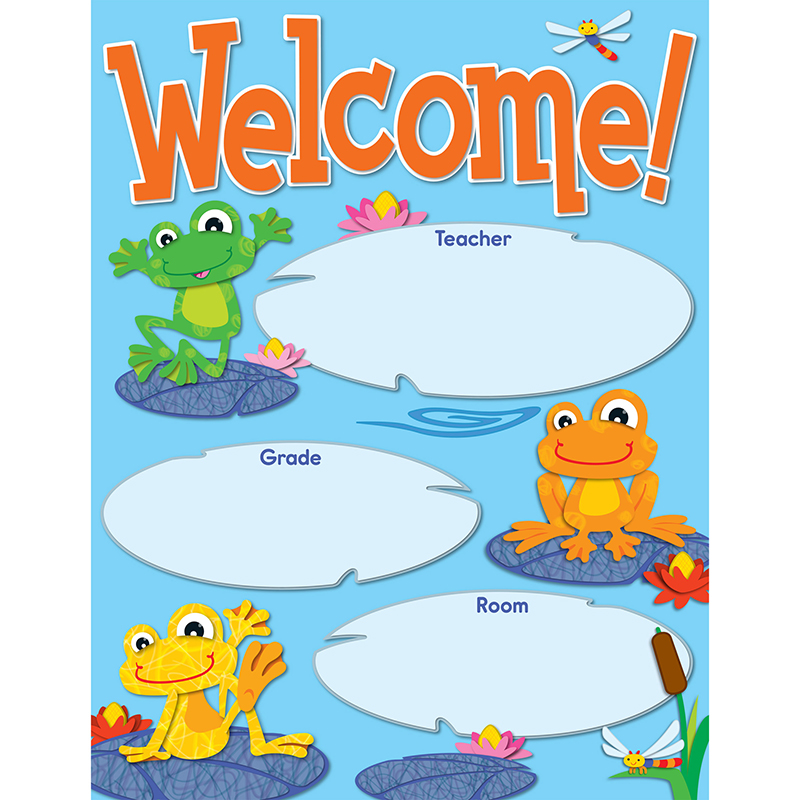 Funky Frogs Welcome Chart