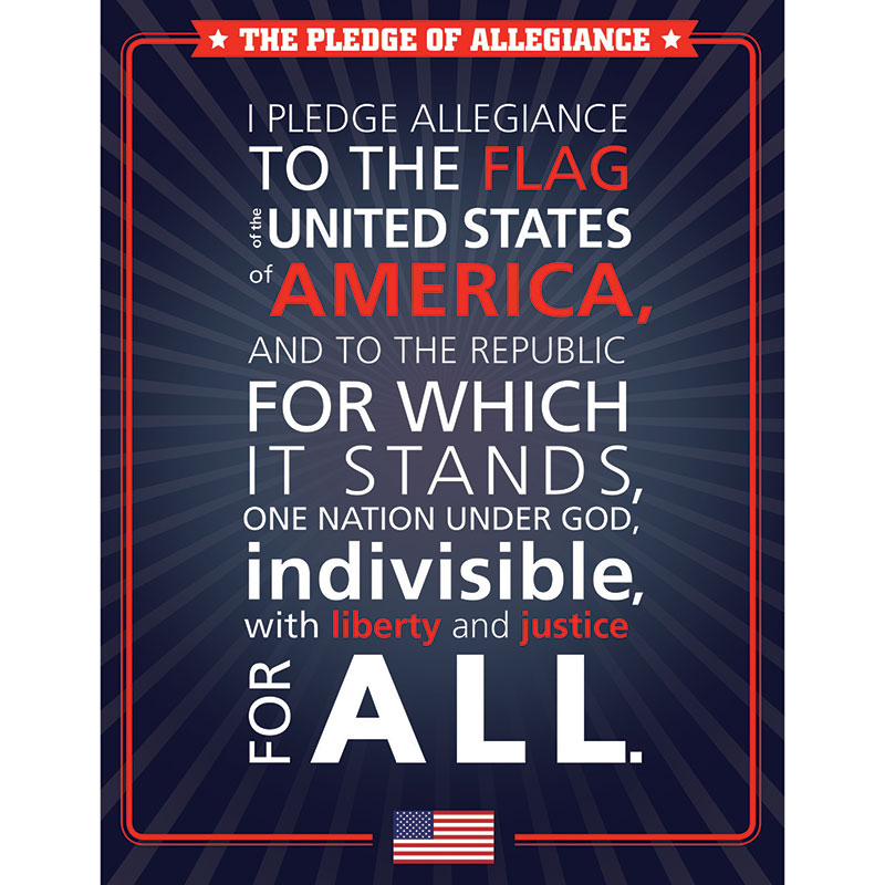 The Pledge Allegiance Chart Gr K-8