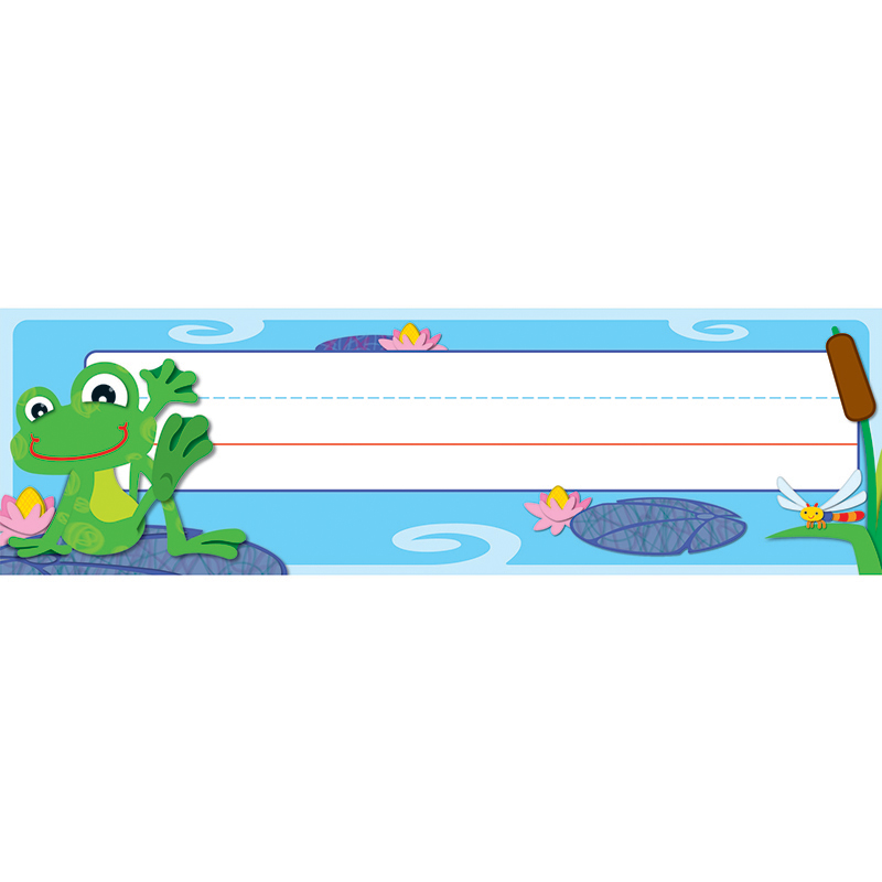 (6 Pk) Funky Frogs Desk Name Plates