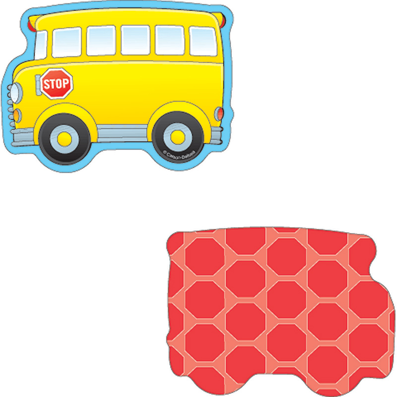 (6 Pk) School Buses Mini Cutouts