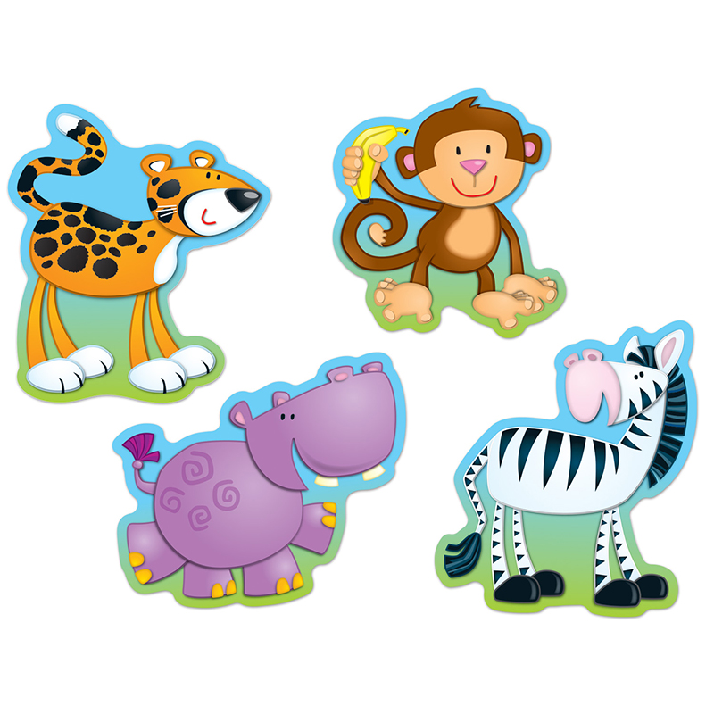 (6 Pk) Jungle Animals Accents