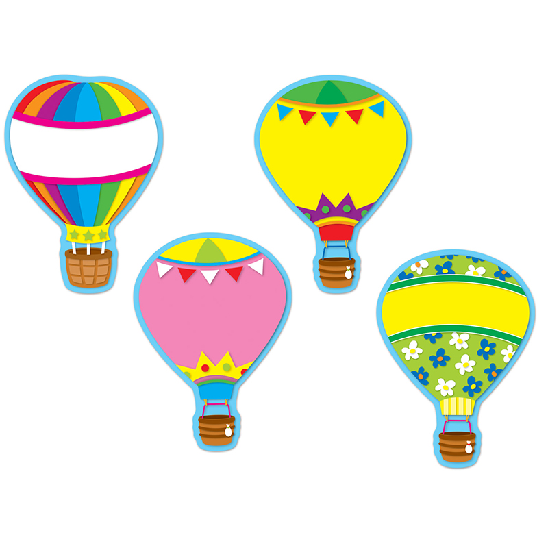 (6 Pk) Hot Air Balloons Accents