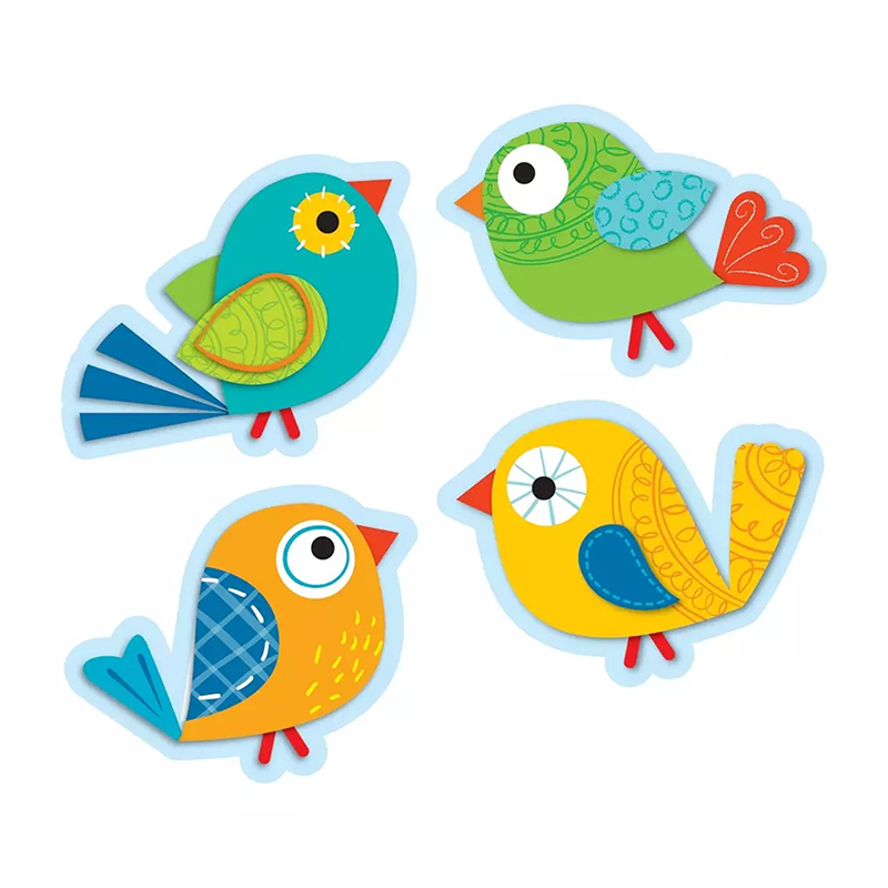 (6 Pk) Boho Birds Cut Outs