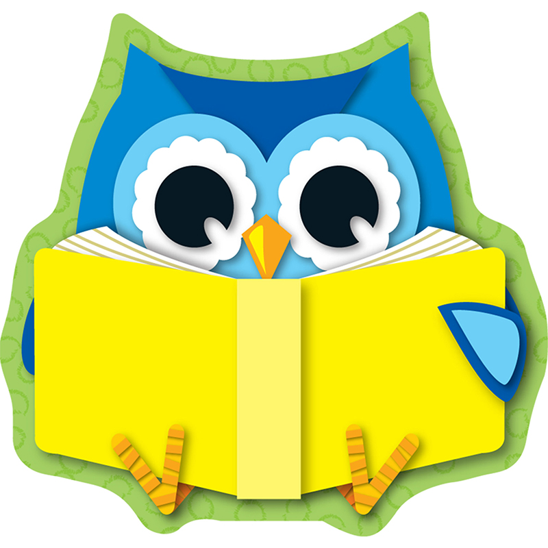 (6 Pk) Reading Owl Mini Cut Outs