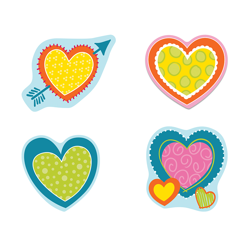 (6 Pk) Hearts Cut Outs