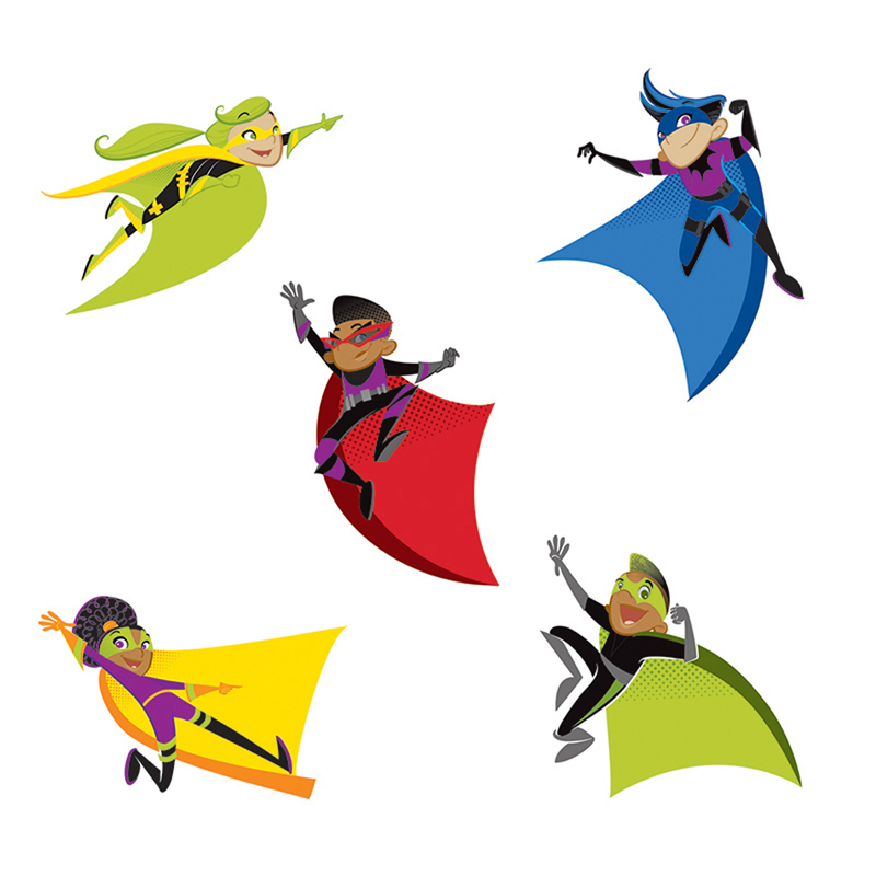 Super Power Super Kids Cut Outs