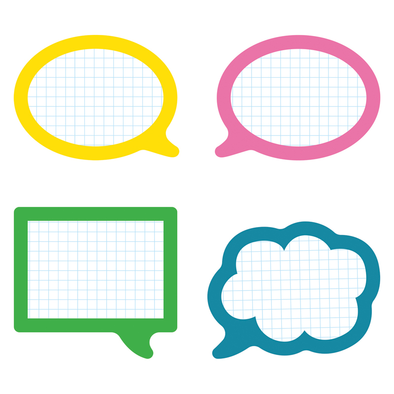 School Pop Speech Bubbles Cut Outs