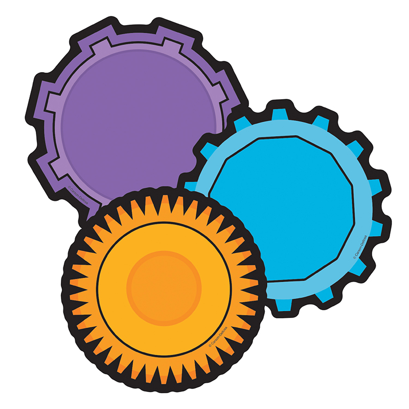 Colorful Cutouts Gears Asst Designs