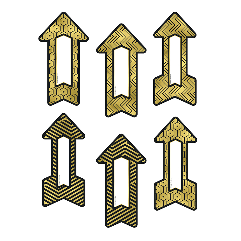 Colorful Cutout Blk Gld Arrow Asst
