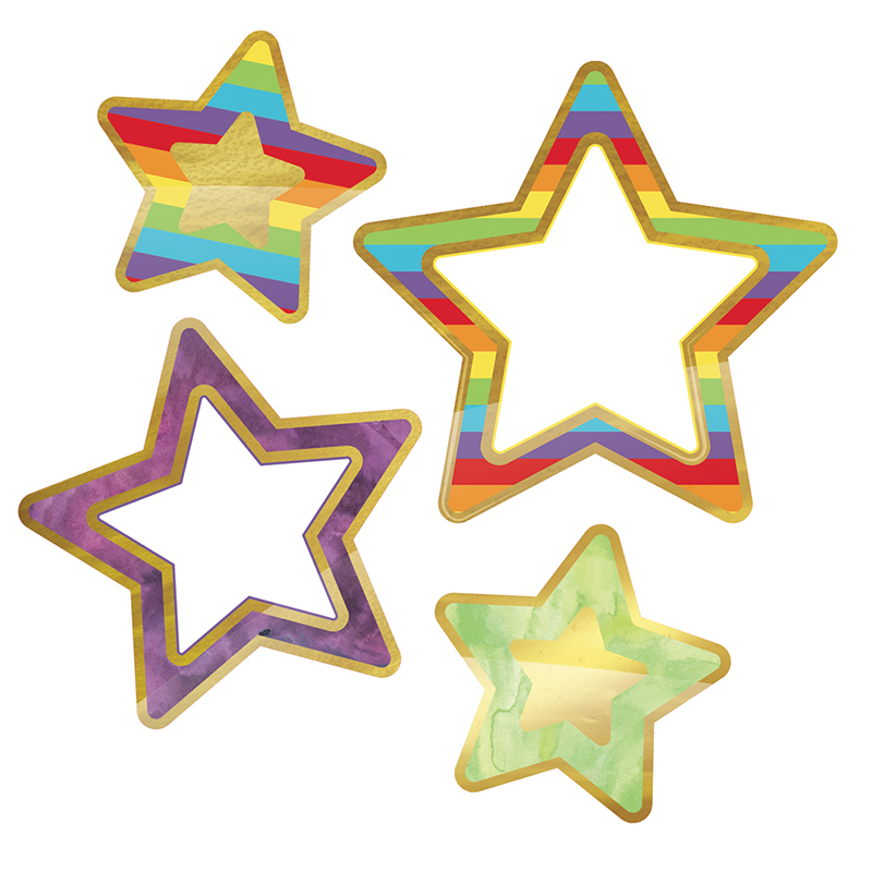 Colorful Cutout Rainbow Foil Stars