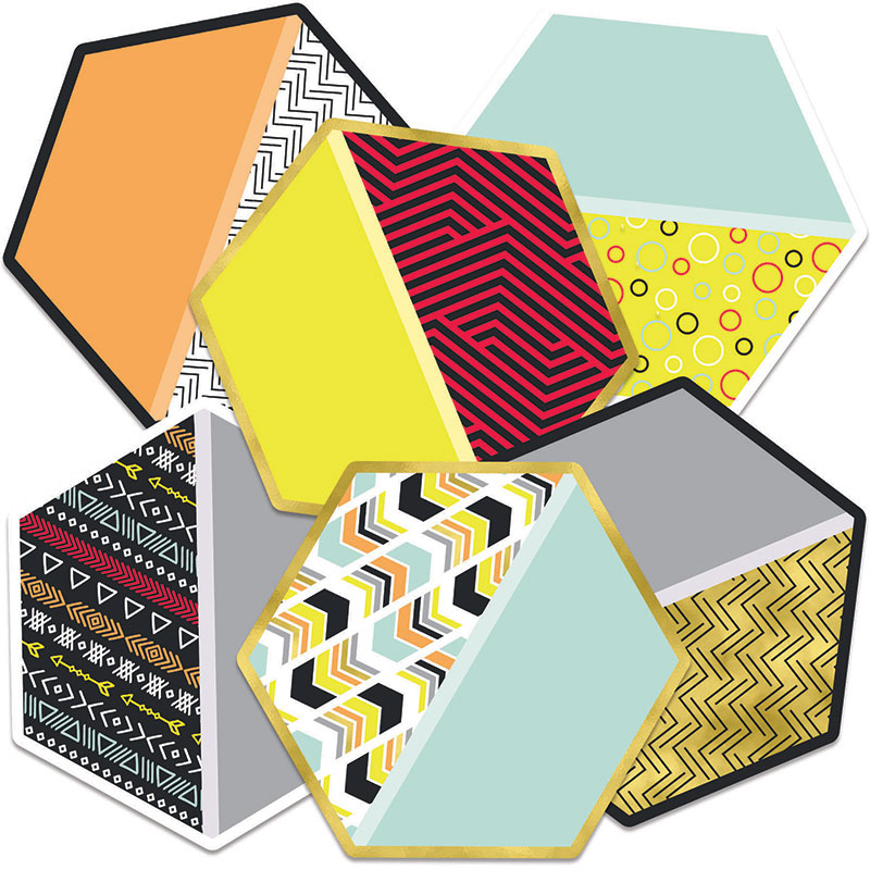 Hexagons Cutout Asst Gr Pk-5