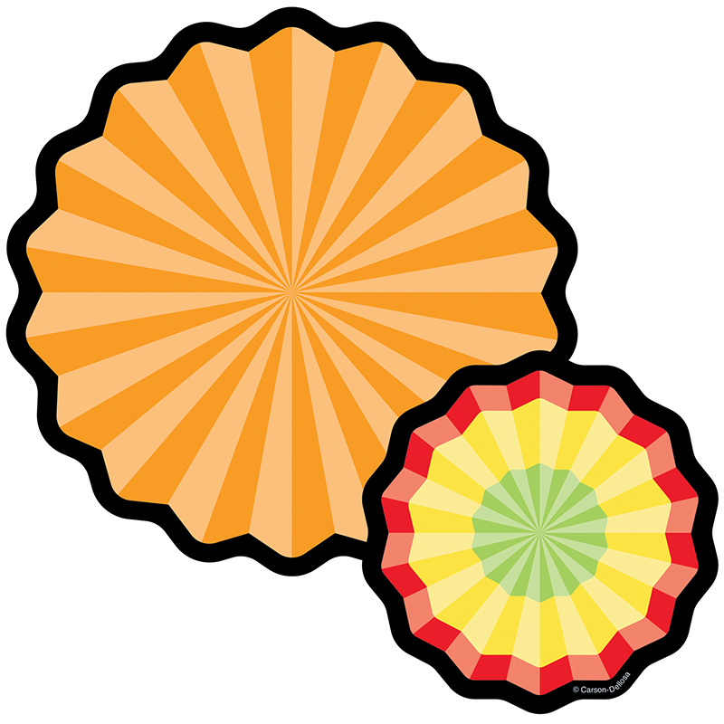 Celebrate Colorful Cutouts Fans