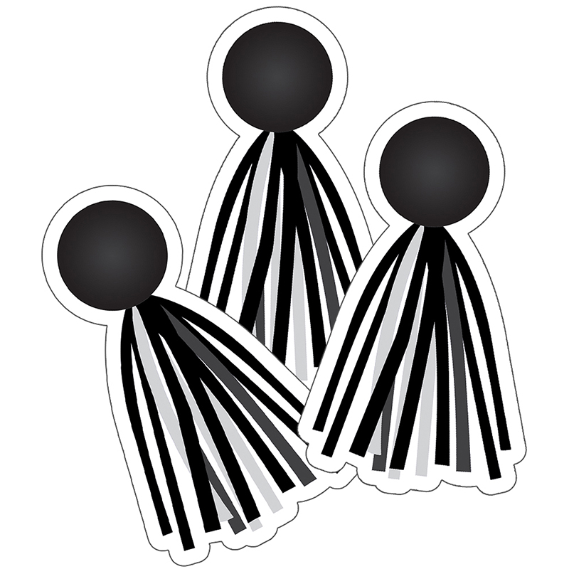 Black & White Tassels Cut-Outs