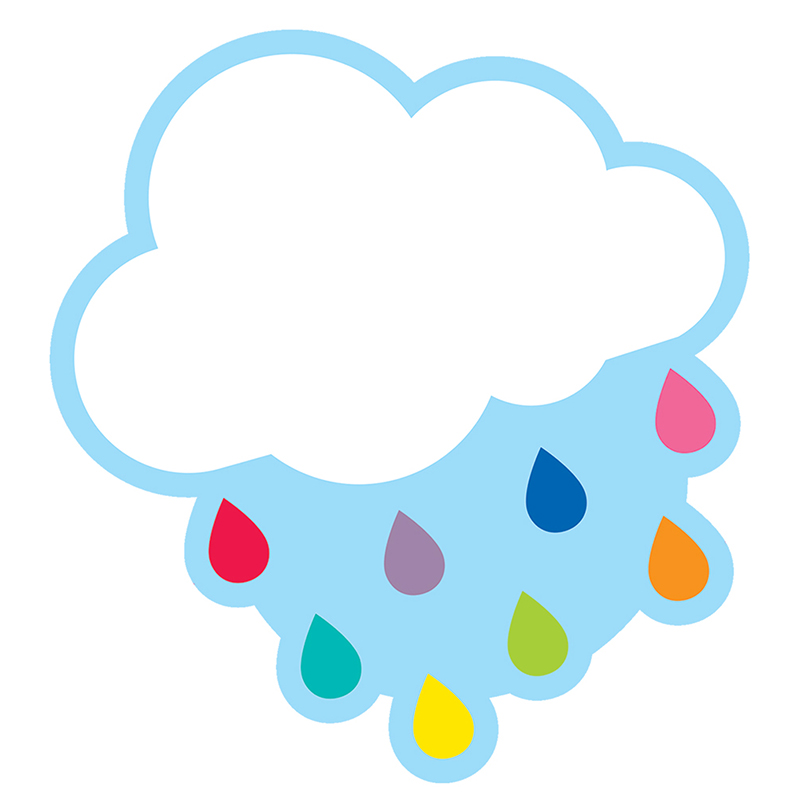 Cloud With Raindrops Cut-Outs
