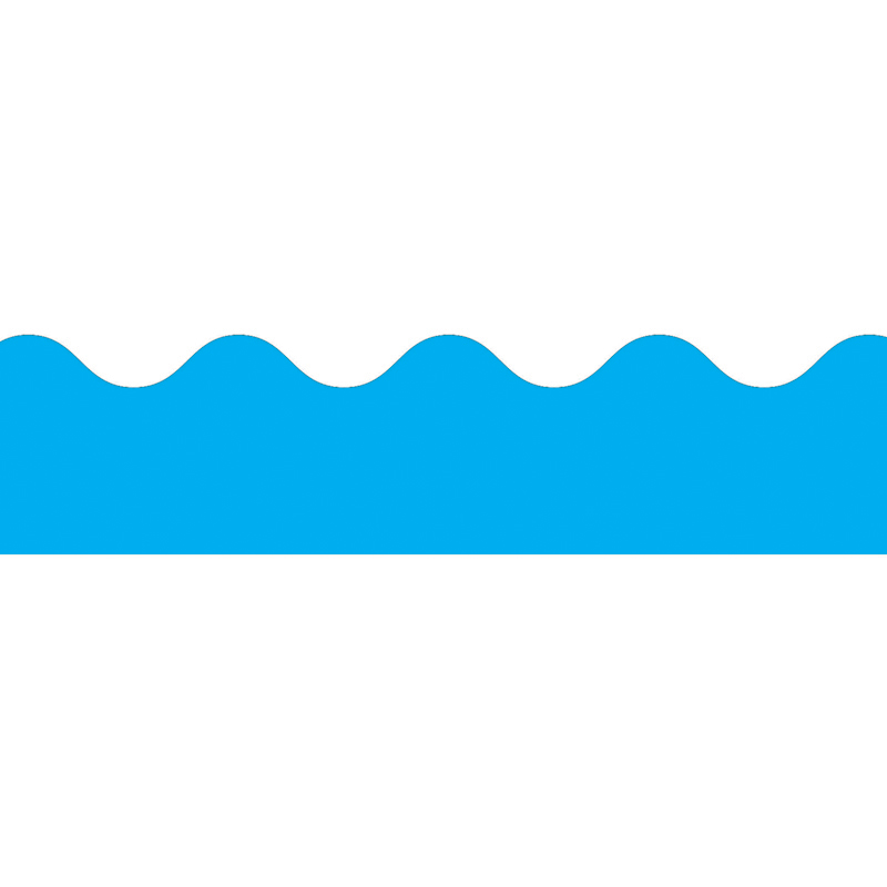 (6 Pk) Border Blue Scalloped