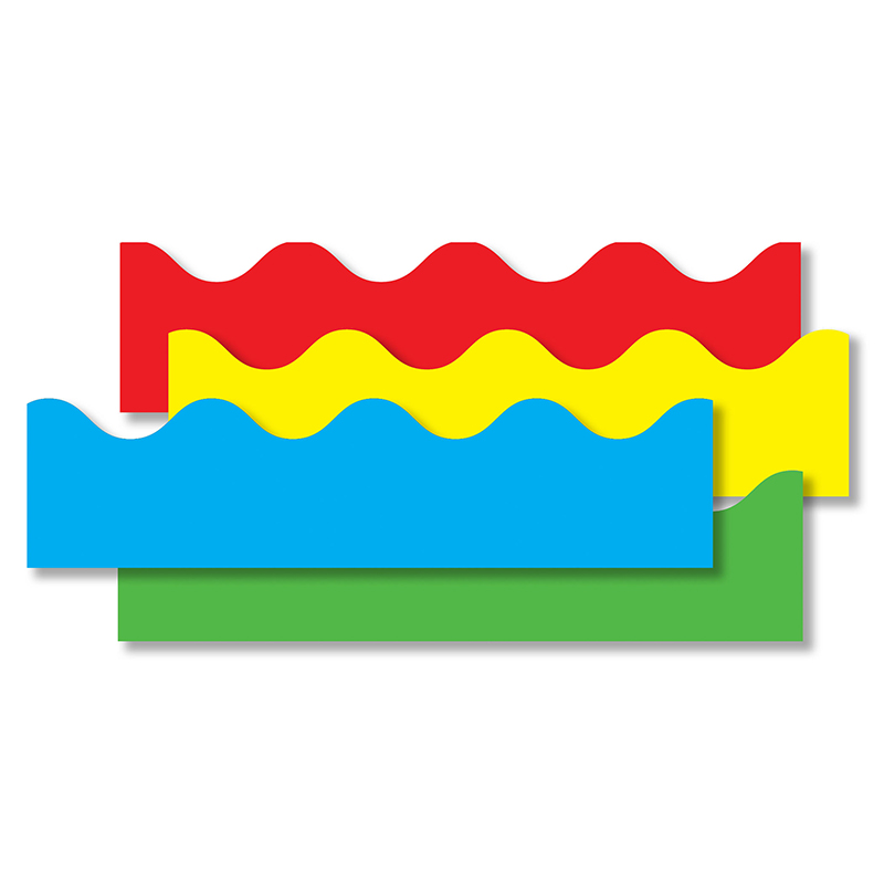 Border Set Scalloped 4/Pk Red