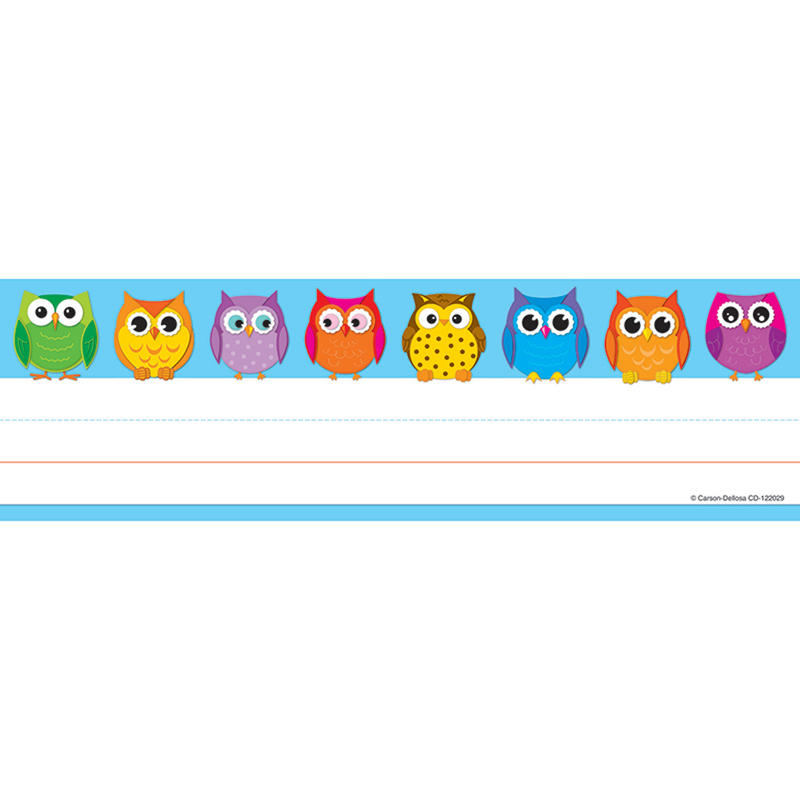 Colorful Owls Nameplates 36ct