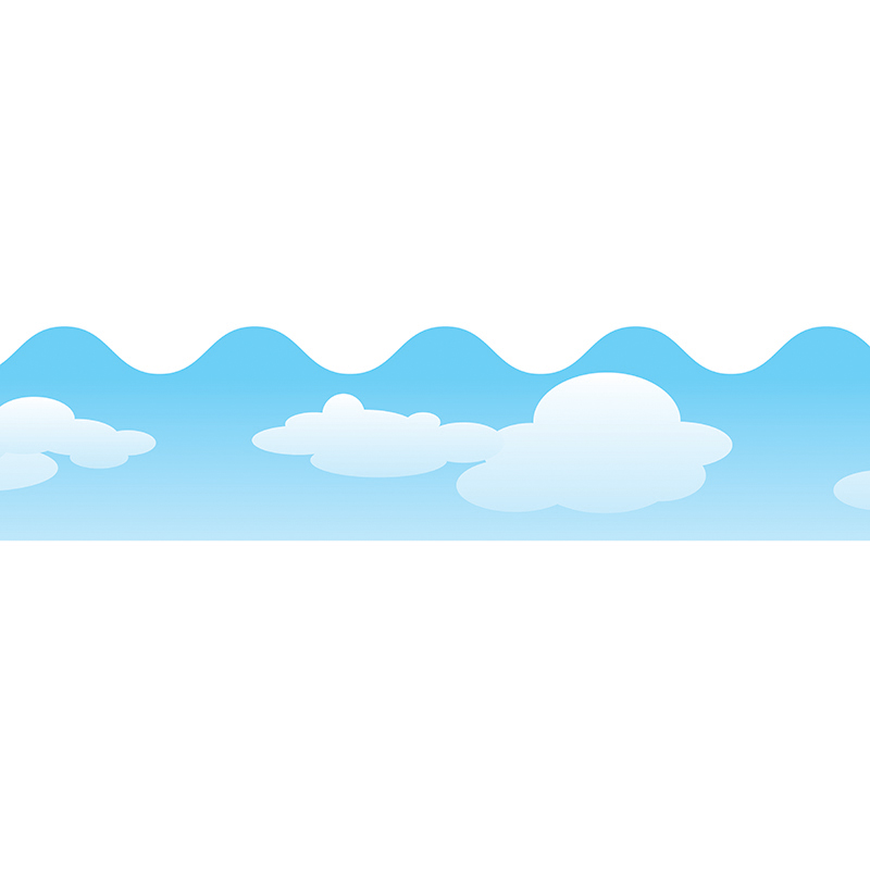 (6 Pk) Border Clouds Scalloped
