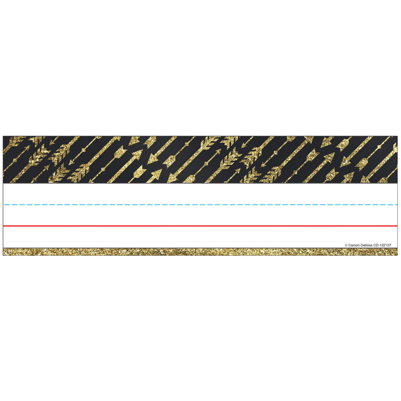 (6 Pk) Gold Glitter Arrows Name