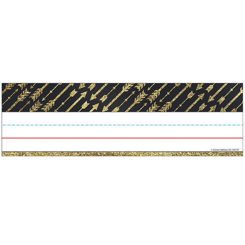 Gold Glitter Arrows Nameplates