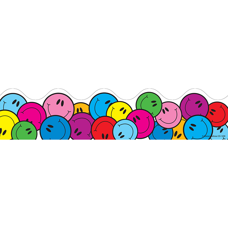Border Smiley Faces Scalloped