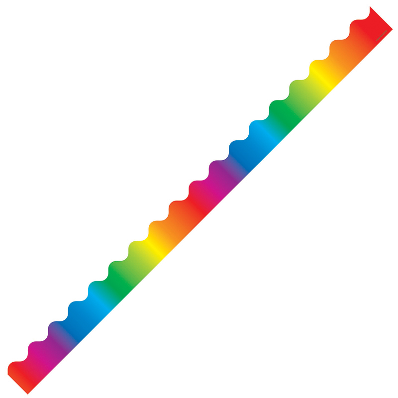 (6 Pk) Border Rainbow Scalloped