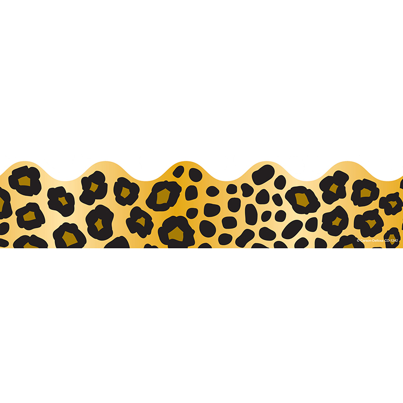 Border Leopard Print Scalloped