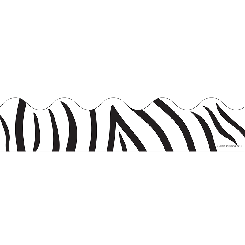 Border Zebra Print Scalloped