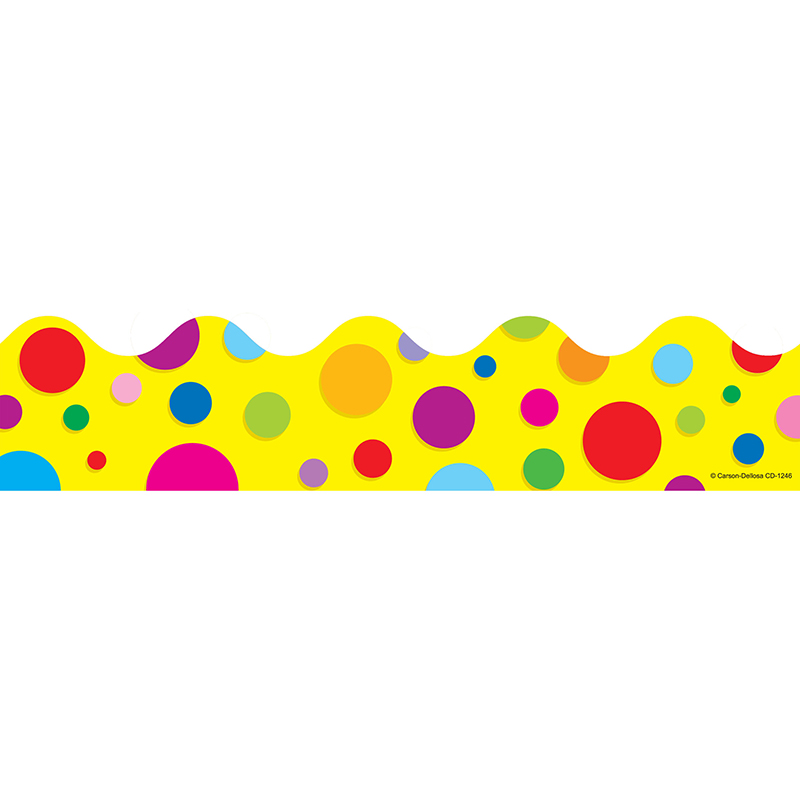 (6 Pk) Border Colorful Dots