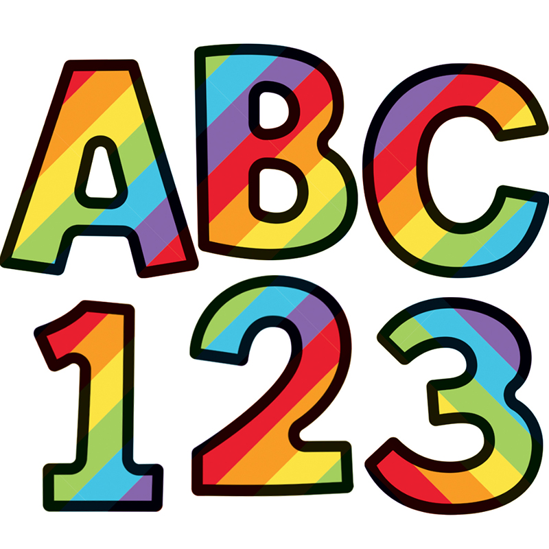 Rainbox Stripe 4in Ez Letter