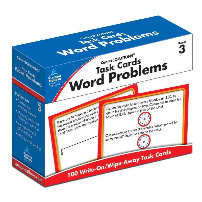 Task Cards Word Problems Gr 3