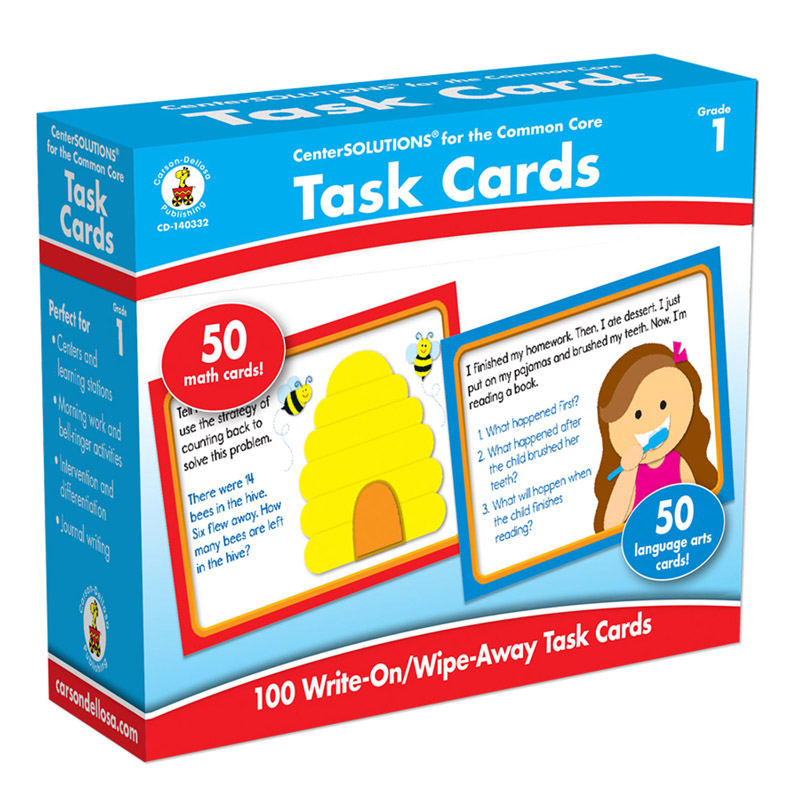 Center Solutions Task Cards Gr 1