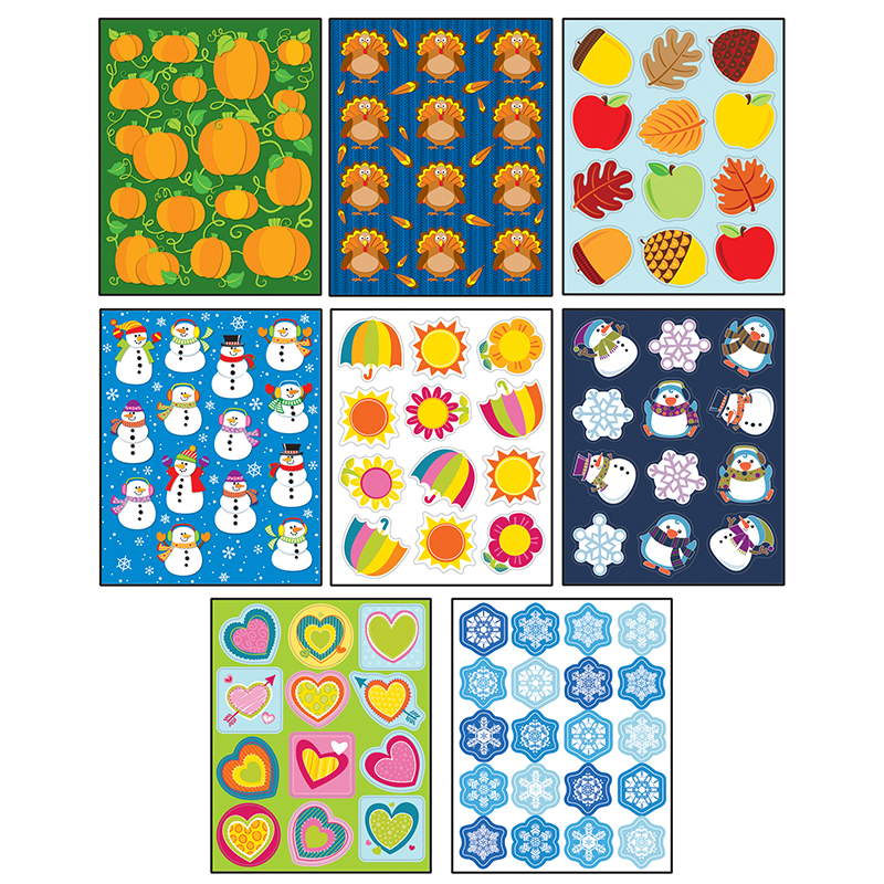 Seasonal Shape Sticker Set