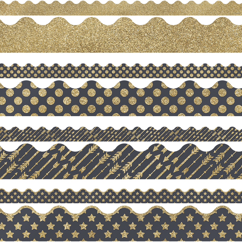 Gold Scalloped Borders Set